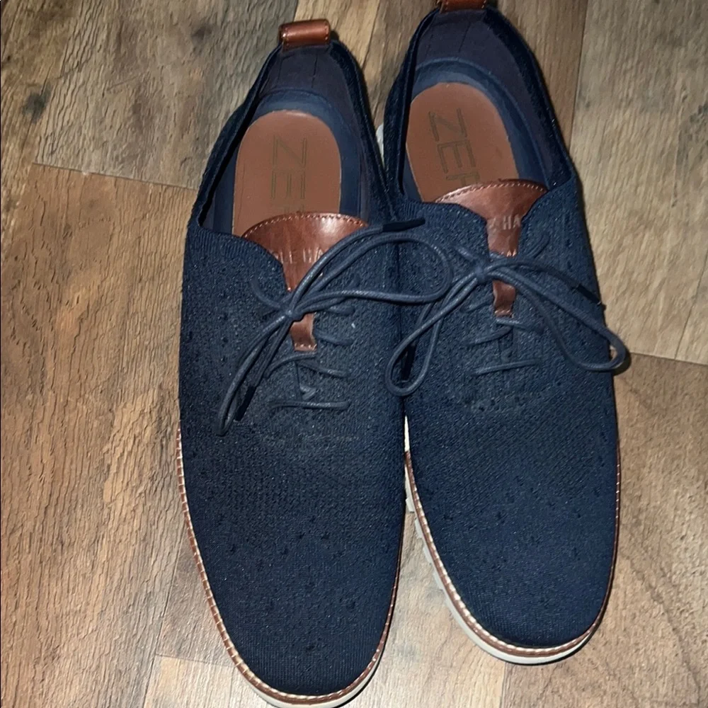 Cole Haan Black and Brown Oxfords with Sleek Design - Picture 1 of 5